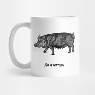 Pig Drawing For Vegan Activists Mug